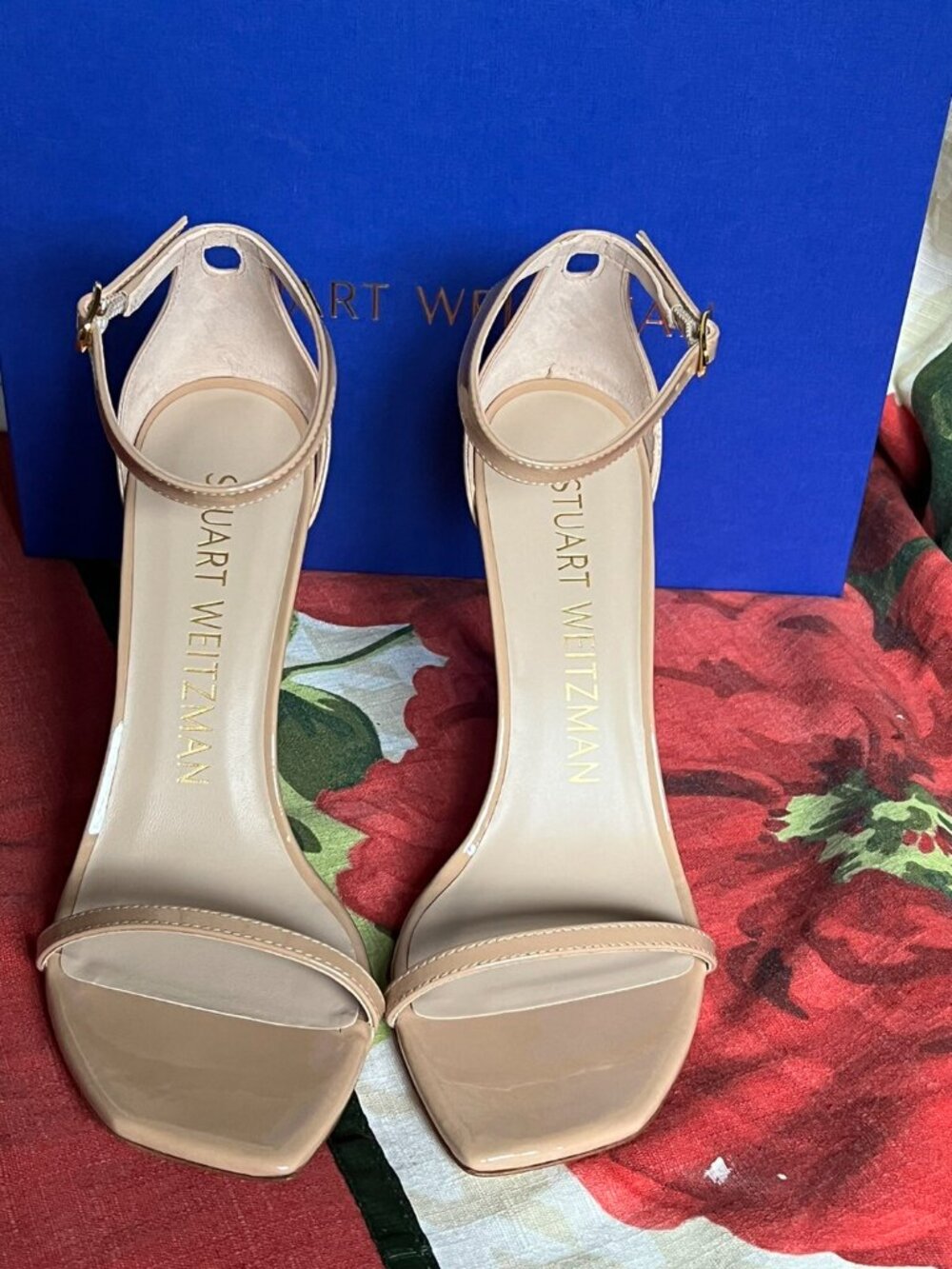 Stuart Weitzman Nudistcurve100 Ankle-Strap/Patent Leather - Picture 8 of 8
